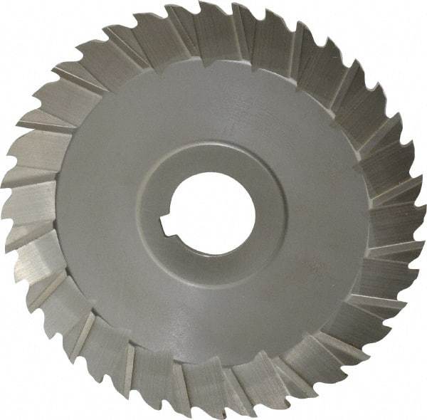 Controx - 5" Blade Diam x 1/8" Blade Thickness, 1" Hole, 40 Teeth, Cobalt Side Chip Saw - Staggered Tooth, Arbor Connection, Right Hand Cut, Uncoated, with Keyway - Benchmark Tooling