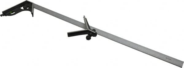 SPI - 3 Piece, 24" Combination Square Set - 1/100, 1/32, 1/50 & 1/64" (16R) Graduation, Hardened Steel Blade, Hardened Steel Center & Square Head - Benchmark Tooling