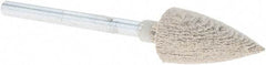 Rex Cut Product - 3/8" Head Diam x 3/4" Thickness, B52, Pointed End, Aluminum Oxide Mounted Point - White, Fine Grade, 120 Grit - Benchmark Tooling