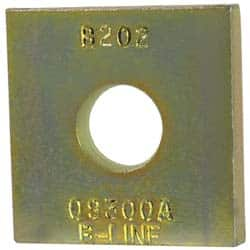 Cooper B-Line - 1/2" Rod, Zinc Dichromate Steel Square Strut Washer - 1/2" Bolt - Benchmark Tooling