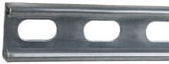 Cooper B-Line - 10' Long x 1-5/8" Wide x 13/16" High, 14 Gauge, Strip Steel, Half Slot Framing Channel & Strut - 0.075" Thick, Pre-Galvanized - Benchmark Tooling