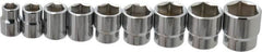 Blackhawk by Proto - 9 Piece 3/8" Drive Socket Set - 6 Points, 3/8" to 7/8" Range, Inch Measurement Standard - Benchmark Tooling