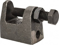 Cooper B-Line - 1-1/4" Max Flange Thickness, 1/2" Rod Wide Jaw Top Beam Clamp - 700 Lb Capacity, Malleable Iron - Benchmark Tooling