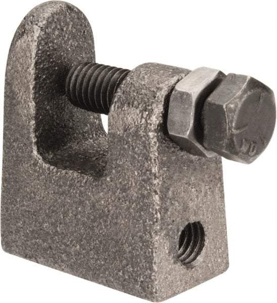 Cooper B-Line - 3/4" Max Flange Thickness, 3/8" Rod Top Beam Clamp - 400 Lb Capacity, Malleable Iron - Benchmark Tooling