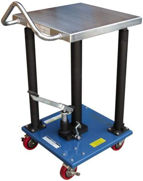 Vestil - 500 Lb Capacity Manual Hydraulic Post Lift Table - 31" Lift Height, 18" Platform Length x 18" Platform Width - Benchmark Tooling