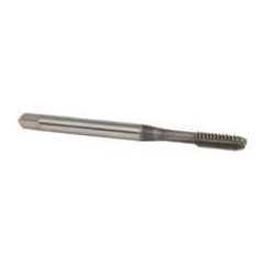 OSG - #6-32 UNC 2B 3 Flute Nitride Finish Vanadium High Speed Steel Straight Flute Machine Tap - Bottoming, Right Hand Thread, 2" OAL, 11/16" Thread Length, H3 Limit, Oversize - Exact Industrial Supply