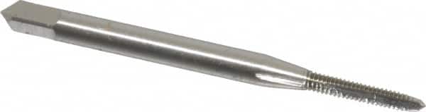 OSG - #2-56 UNC 2B 3 Flute Bright Finish Vanadium High Speed Steel Straight Flute Machine Tap - Plug, Right Hand Thread, 1-3/4" OAL, 7/16" Thread Length, H2 Limit, Oversize - Exact Industrial Supply
