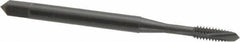 OSG - #4-40 UNC, 2 Flute, Oxide Finish, Vanadium High Speed Steel Spiral Point Tap - Plug Chamfer, Right Hand Thread, 1-7/8" OAL, 9/16" Thread Length, 0.141" Shank Diam, Series 280 - Exact Industrial Supply