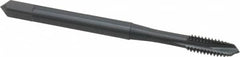 OSG - #8-32 UNC, 3 Flute, Oxide Finish, Vanadium High Speed Steel Spiral Point Tap - Plug Chamfer, Right Hand Thread, 2-1/8" OAL, 3/4" Thread Length, 0.168" Shank Diam, Series 280 - Exact Industrial Supply