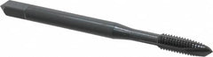 OSG - #10-32 UNF, 3 Flute, Oxide Finish, Vanadium High Speed Steel Spiral Point Tap - Plug Chamfer, Right Hand Thread, 2-3/8" OAL, 7/8" Thread Length, 0.194" Shank Diam, Series 280 - Exact Industrial Supply