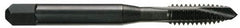 OSG - 5/16-18 UNC, 3 Flute, TiCN Finish, Vanadium High Speed Steel Spiral Point Tap - Plug Chamfer, Right Hand Thread, 2-23/32" OAL, 1-1/8" Thread Length, 0.318" Shank Diam, 3B Class of Fit - Exact Industrial Supply