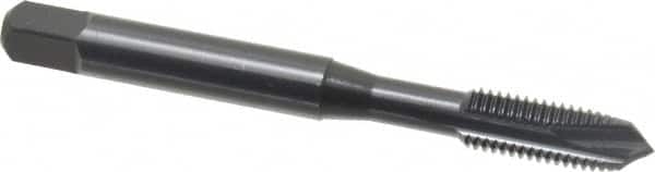 OSG - 1/4-28 UNF, 3 Flute, Oxide Finish, Vanadium High Speed Steel Spiral Point Tap - Plug Chamfer, Right Hand Thread, 2-1/2" OAL, 1" Thread Length, 0.255" Shank Diam, 2B Class of Fit, Series 280 - Exact Industrial Supply