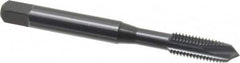 OSG - 1/4-28 UNF, 3 Flute, Oxide Finish, Vanadium High Speed Steel Spiral Point Tap - Plug Chamfer, Right Hand Thread, 2-1/2" OAL, 1" Thread Length, 0.255" Shank Diam, 2B Class of Fit, Series 280 - Exact Industrial Supply