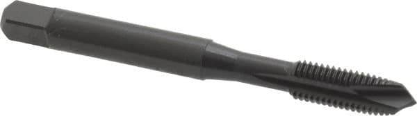 OSG - 1/4-28 UNF, 3 Flute, Oxide Finish, Vanadium High Speed Steel Spiral Point Tap - Plug Chamfer, Right Hand Thread, 2-1/2" OAL, 1" Thread Length, 0.255" Shank Diam, Series 280 - Exact Industrial Supply