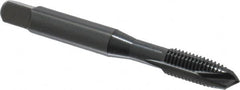 OSG - 5/16-24 UNF, 3 Flute, Oxide Finish, Vanadium High Speed Steel Spiral Point Tap - Plug Chamfer, Right Hand Thread, 2-23/32" OAL, 1-1/8" Thread Length, 0.318" Shank Diam, Series 280 - Exact Industrial Supply