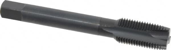 OSG - 1/2-20 UNF, 3 Flute, Oxide Finish, Vanadium High Speed Steel Spiral Point Tap - Plug Chamfer, Right Hand Thread, 3-3/8" OAL, 1-21/32" Thread Length, 0.367" Shank Diam, Series 280 - Exact Industrial Supply