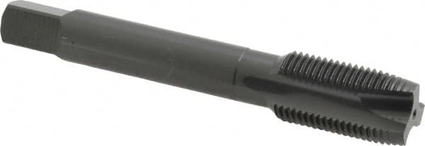 OSG - 5/8-18 UNF, 3 Flute, Oxide Finish, Vanadium High Speed Steel Spiral Point Tap - Plug Chamfer, Right Hand Thread, 3-13/16" OAL, 1-13/16" Thread Length, 0.48" Shank Diam, 3B Class of Fit, Series 280 - Exact Industrial Supply