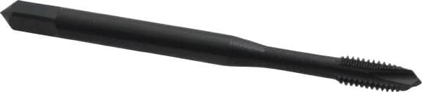 OSG - M4x0.70 Metric Coarse, 3 Flute, Oxide Finish, Vanadium High Speed Steel Spiral Point Tap - Plug Chamfer, Right Hand Thread, 2-1/8" OAL, 3/4" Thread Length, 0.168" Shank Diam, 6H Class of Fit, Series 289 - Exact Industrial Supply