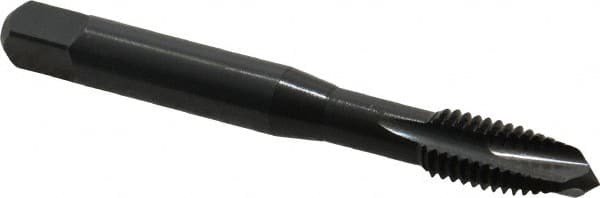 OSG - M8x1.25 Metric Coarse, 3 Flute, Oxide Finish, Vanadium High Speed Steel Spiral Point Tap - Plug Chamfer, Right Hand Thread, 2-23/32" OAL, 1-1/8" Thread Length, 0.318" Shank Diam, 6H Class of Fit, Series 289 - Exact Industrial Supply