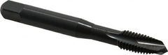 OSG - M8x1.25 Metric Coarse, 3 Flute, Oxide Finish, Vanadium High Speed Steel Spiral Point Tap - Plug Chamfer, Right Hand Thread, 2-23/32" OAL, 1-1/8" Thread Length, 0.318" Shank Diam, 6H Class of Fit, Series 289 - Exact Industrial Supply