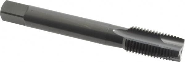 OSG - M14x1.50 Metric Fine, 3 Flute, Oxide Finish, Vanadium High Speed Steel Spiral Point Tap - Plug Chamfer, Right Hand Thread, 3-19/32" OAL, 1-21/32" Thread Length, 0.429" Shank Diam, Series 289 - Exact Industrial Supply