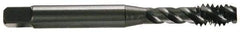 OSG - 7/16-20 UNF 3 Flute Modified Bottoming Spiral Flute Tap - Vanadium High Speed Steel, TiCN Finish, 3-5/32" OAL, Right Hand Flute, Right Hand Thread, Oversize, H11, Series 290 - Benchmark Tooling