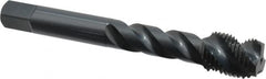 OSG - 1/2-20 UNF 3 Flute 2B Modified Bottoming Spiral Flute Tap - Vanadium High Speed Steel, Oxide Finish, 3-3/8" OAL, Right Hand Flute, Right Hand Thread, H5, Series 290 - Benchmark Tooling