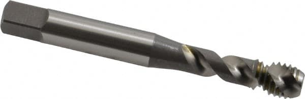 OSG - M8x1.25 Metric Coarse 2 Flute 6H Modified Bottoming Spiral Flute Tap - Vanadium High Speed Steel, Bright Finish, 2-23/32" OAL, Right Hand Flute, Right Hand Thread, D5, Series 296 - Exact Industrial Supply