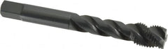 OSG - M12x1.25 Metric Fine 3 Flute Modified Bottoming Spiral Flute Tap - Vanadium High Speed Steel, Oxide Finish, 3-3/8" OAL, Right Hand Flute, Right Hand Thread, D5, Series 299 - Exact Industrial Supply