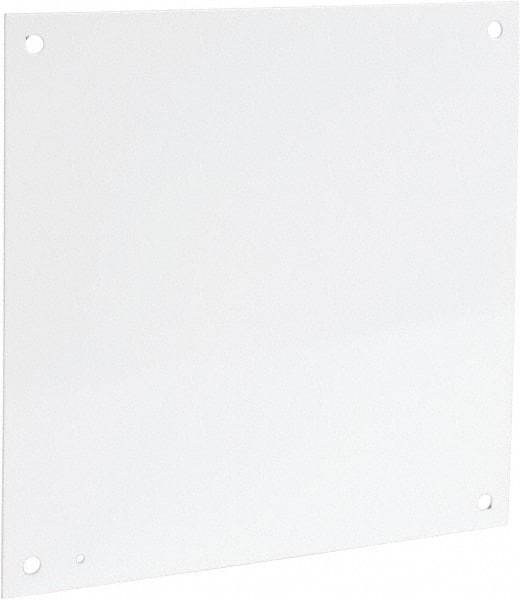 Cooper B-Line - 17" OAW x 17" OAH Powder Coat Finish Electrical Enclosure Nonperforated Panel - 20" x 20" Box, 12 Gauge Steel, Use with 20208RHC - Benchmark Tooling