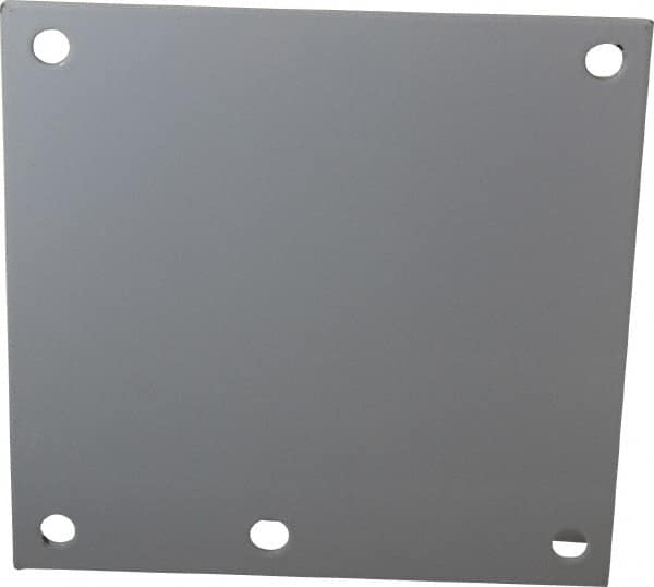 Cooper B-Line - 4-1/4" OAW x 4-1/4" OAH Powder Coat Finish Electrical Enclosure Nonperforated Panel - 6" x 6" Box, 14 Gauge Steel, Use with 664 RHC/664-1 - Benchmark Tooling