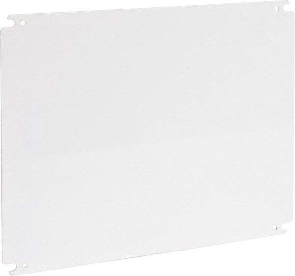 Cooper B-Line - 14" OAW x 18" OAH Powder Coat Finish Electrical Enclosure Nonperforated Panel - 20" x 16" Box, 12 Gauge Steel, Use with 162010-SD/16206-SD/16208-SD/201610-SD/201610-SDW/20166-FM/20166-SD/20166-SDW/20168-SD/20168-SDW - Benchmark Tooling