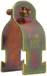 Cooper B-Line - 1" Pipe, 14 Gauge" Pipe or Conduit Clamp - Zinc Dichromate, 600 Lb Capacity, Rigid & IMC Conduit - Benchmark Tooling