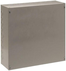 Cooper B-Line - Steel Junction Box Enclosure Screw Flat Cover - NEMA 1, 24" Wide x 24" High x 8" Deep - Benchmark Tooling