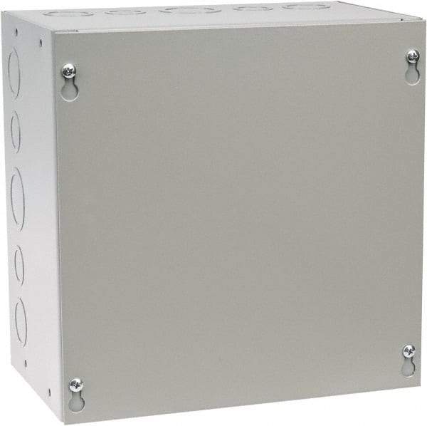 Cooper B-Line - Steel Junction Box Enclosure Screw Flat Cover - NEMA 1, 10" Wide x 10" High x 6" Deep - Benchmark Tooling