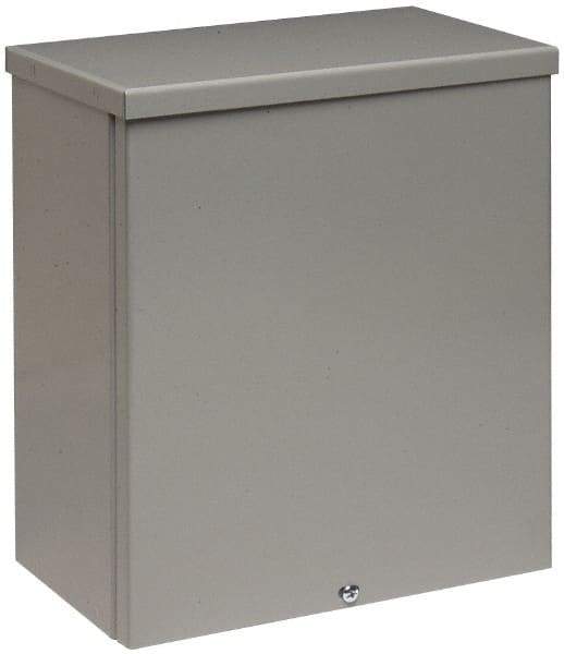 Cooper B-Line - Steel Junction Box Enclosure Screw Flat Cover - NEMA 3R, 10" Wide x 12" High x 6" Deep, Rainproof - Benchmark Tooling