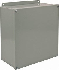 Cooper B-Line - Steel Standard Enclosure Screw Flat Cover - NEMA 12, 13, 12" Wide x 12" High x 6" Deep, Dirt-tight & Dust-tight - Benchmark Tooling