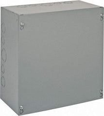 Cooper B-Line - Steel Junction Box Enclosure Screw Flat Cover - NEMA 1, 12" Wide x 12" High x 6" Deep - Benchmark Tooling