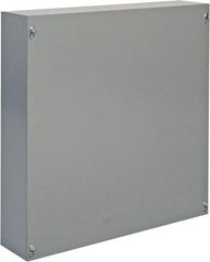 Cooper B-Line - Steel Junction Box Enclosure Screw Flat Cover - NEMA 1, 18" Wide x 18" High x 4" Deep - Benchmark Tooling