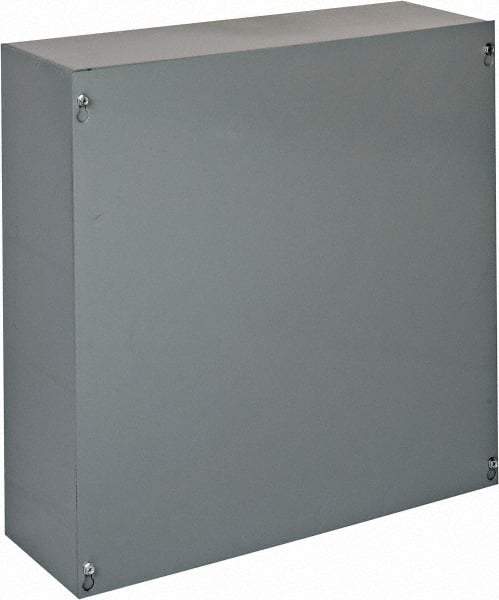 Cooper B-Line - Steel Junction Box Enclosure Screw Flat Cover - NEMA 1, 18" Wide x 18" High x 6" Deep - Benchmark Tooling