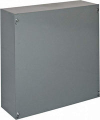 Cooper B-Line - Steel Junction Box Enclosure Screw Flat Cover - NEMA 1, 18" Wide x 18" High x 6" Deep - Benchmark Tooling