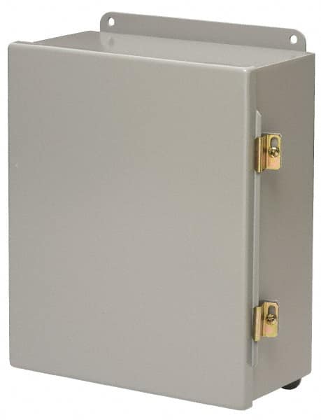 Cooper B-Line - Steel Standard Enclosure Hinge Flat Cover - NEMA 12, 13, 12" Wide x 14" High x 6" Deep, Dirt-tight & Dust-tight - Benchmark Tooling