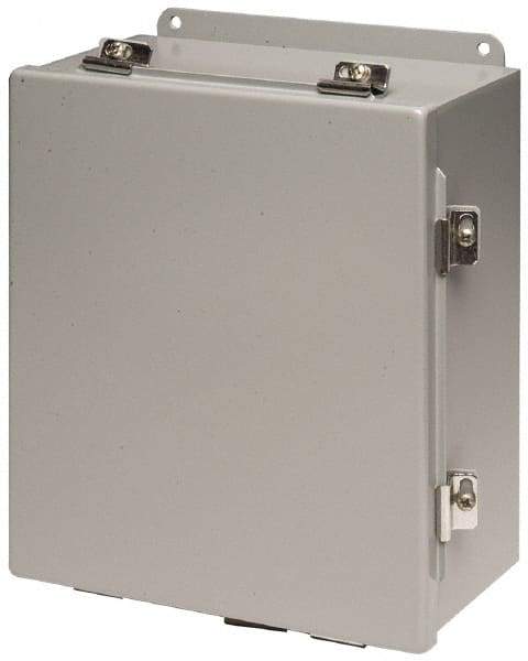 Cooper B-Line - Steel Standard Enclosure Hinge Flat Cover - NEMA 4, 12, 13, 12" Wide x 14" High x 6" Deep, Rainproof & Watertight - Benchmark Tooling