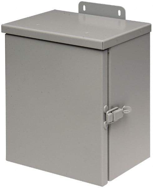 Cooper B-Line - Steel Junction Box Enclosure Hinge Flat Cover - NEMA 3R, 12" Wide x 16" High x 6" Deep, Rainproof - Benchmark Tooling