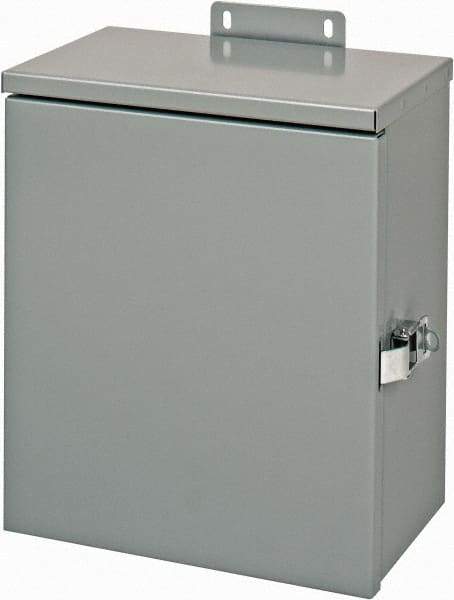 Cooper B-Line - Steel Junction Box Enclosure Hinge Flat Cover - NEMA 3R, 10" Wide x 12" High x 6" Deep, Rainproof - Benchmark Tooling