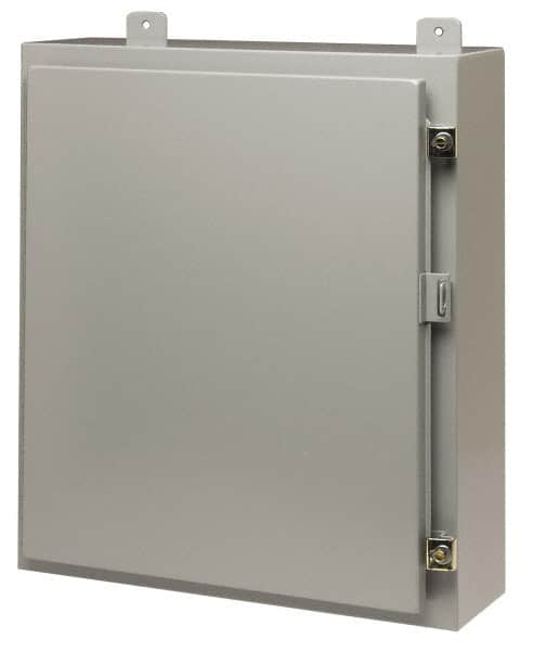 Cooper B-Line - Steel Standard Enclosure Hinge Flat Cover - NEMA 12, 13, 12" Wide x 16" High x 6" Deep, Dirt-tight & Dust-tight - Benchmark Tooling