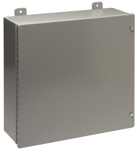 Cooper B-Line - Steel Standard Enclosure Hinge Flat Cover - NEMA 12, 13, 20" Wide x 20" High x 7" Deep, Dirt-tight & Dust-tight - Benchmark Tooling