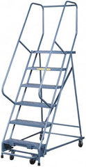 Gillis - 10.83' High 300 Lb Capacity 10 Step Rolling Ladder - Benchmark Tooling