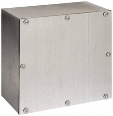 Cooper B-Line - Steel Junction Box Enclosure Screw Flat Cover - NEMA 3, 12, 12" Wide x 12" High x 6" Deep, Rainproof - Benchmark Tooling