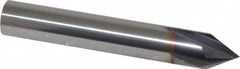 Niagara Cutter - 3/8" Diam 4 Flute Single End Solid Carbide Chamfer Mill - Benchmark Tooling